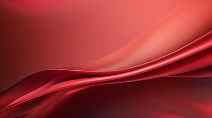 Obraz premium Flowing Red Abstract Waves with Smooth Gradient Texture