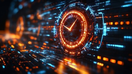 Digital clock visualization marking deadlines strategic milestones driving business performance