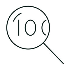 Data analysis line icon. Magnifying glass searching binary code. Data management, Information Technology, Software Computing. Symbol for web, mobile. Editable vector stroke. Pixel Perfect. © MiguelMartinsDesign