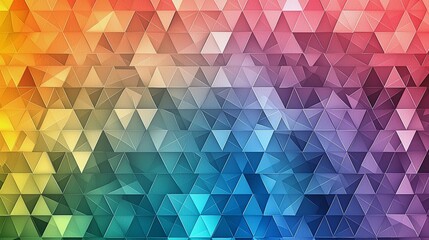 Fototapeta premium Colorful Triangle Mosaic Background - Seamless Geometric Design