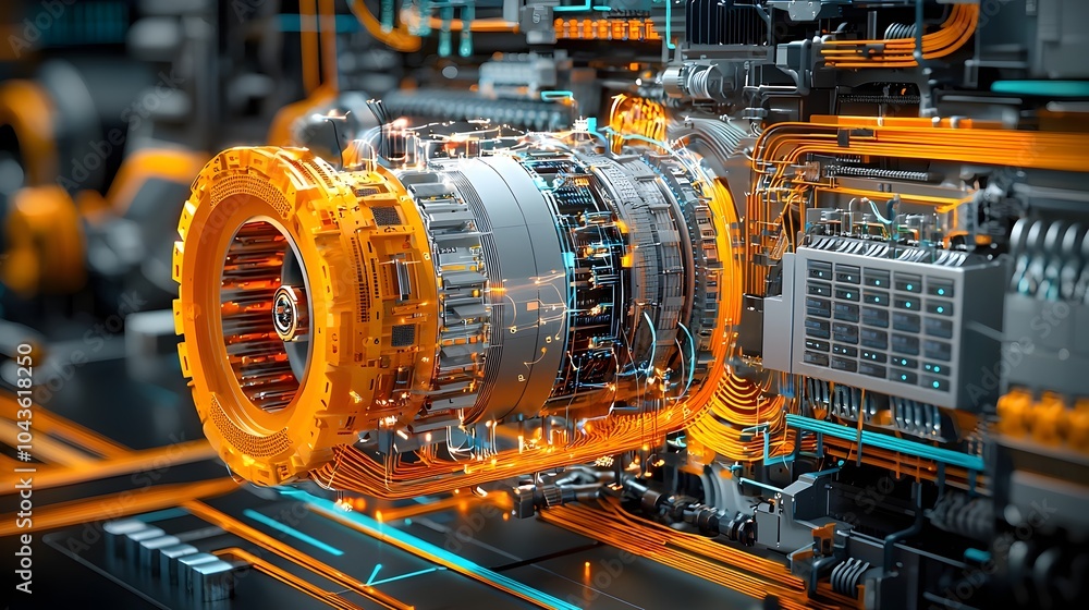 Poster Revealing the Intricate Layers of a Cutting Edge Data Center Infrastructure A Detailed Cross Section Showcasing Servers Cooling Units and Fiber Optic Networks Powering the Digital Landscape