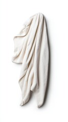 Fototapeta premium A soft, draped white fabric showcasing texture and flow, ideal for backgrounds, textile displays, or fashion designs.
