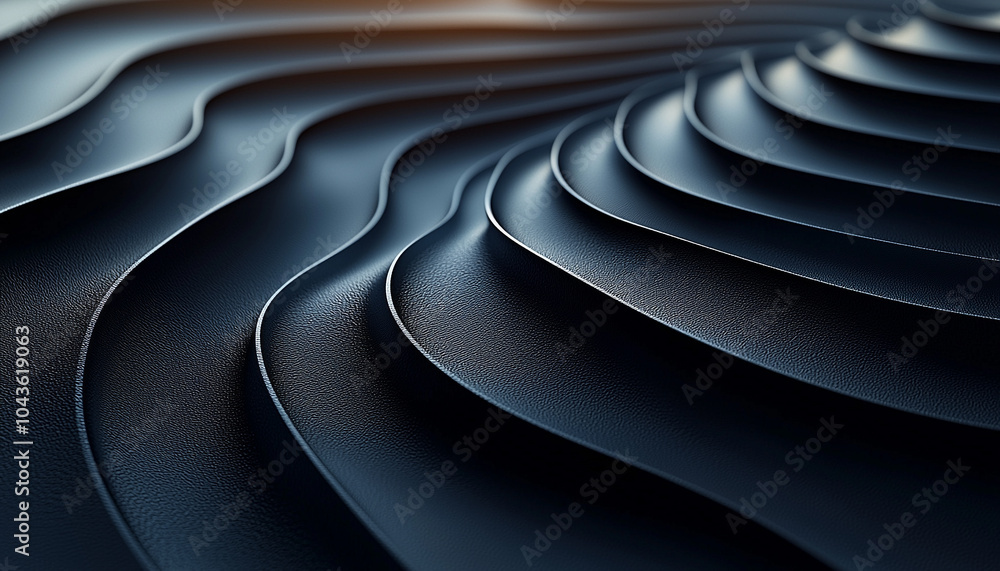 Poster smooth wave pattern backdrop in shiny futuristic illustration generated by ai