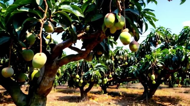 Mango trees that are ripe and ready to be harvested