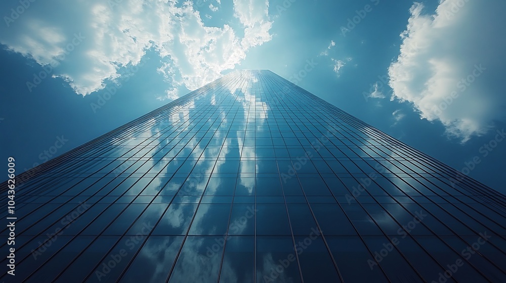 Poster skyscraperstyle business milestone visual each floor representing key stage in strategy execution