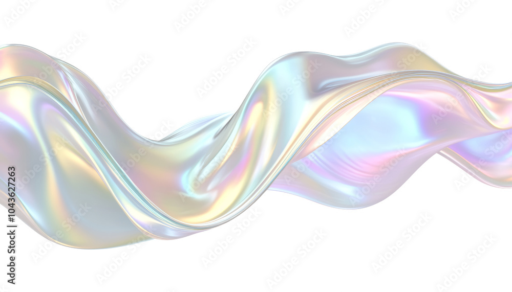 Poster white and pink gradient solid wave movement 3d abstract gradient motion render isolated on transpare