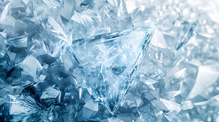 Geometric Patterned Background Inspired by Antimony's Crystalline Structure in Silver and Blue Hues