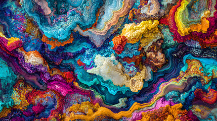 An Intricate Neodymium Background with Vibrant Colors and Complex Patterns for Artistic Visuals