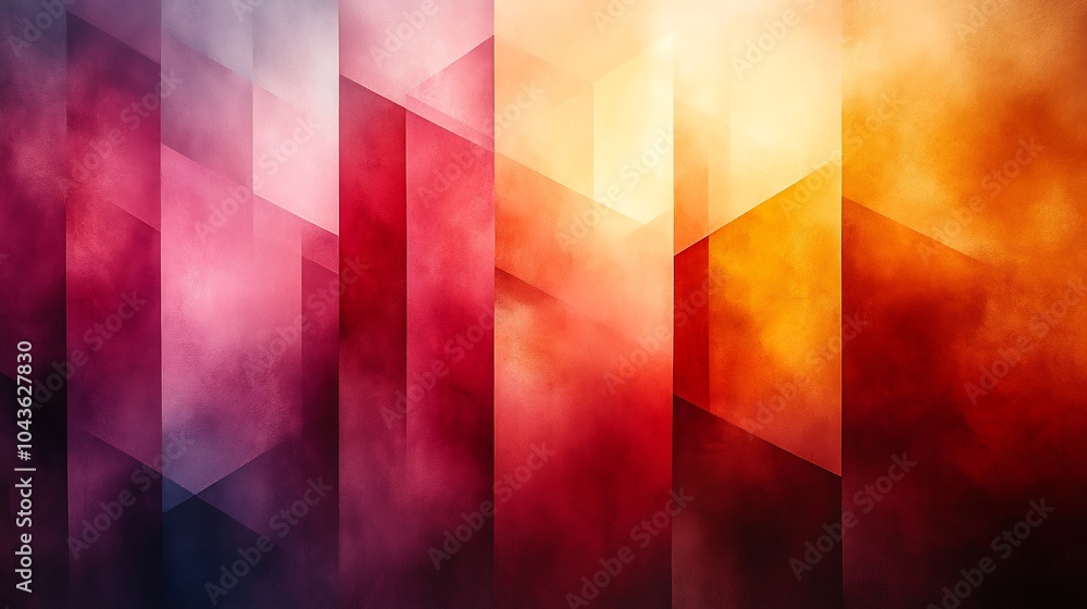 Aufkleber overlapping transparent geometric layers representing different aspects of entrepreneurship market v