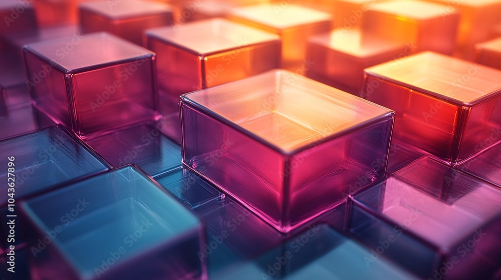 Aufkleber overlapping transparent geometric layers representing different aspects of entrepreneurship market v