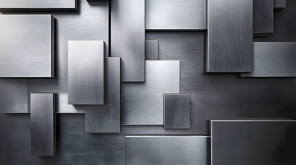 Sleek Aluminum Background Featuring Engaging Geometric Patterns and Modern Aesthetic