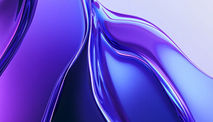 Fototapeta premium blue purple color solid wave movement 3d abstract gradient motion render concept wallpaper background