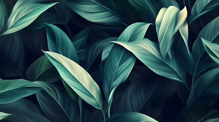 A Detailed Composition Featuring a Cadmium Green Background Enhancing the Depiction of Nature-Inspired Elements