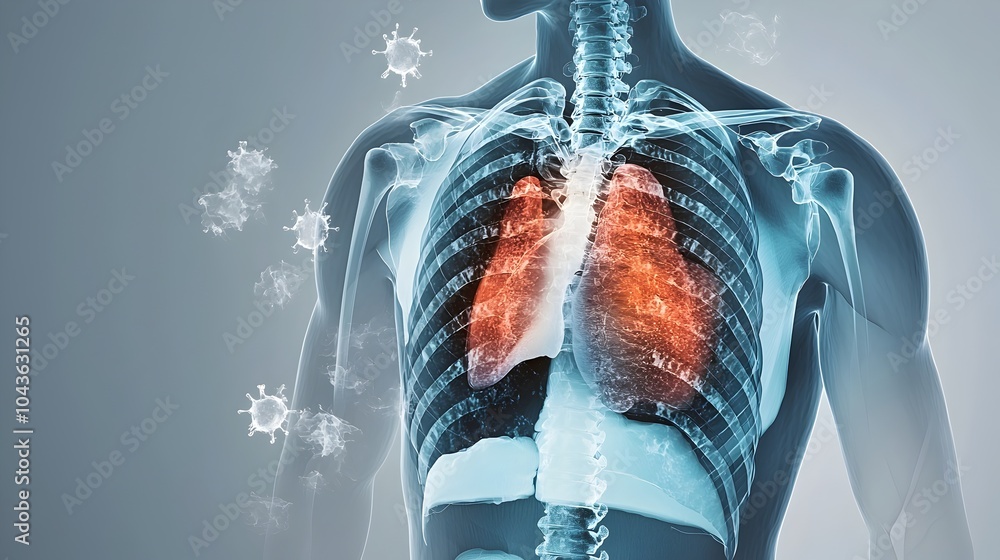 Aufkleber detailed x ray scan revealing the cross section anatomical structure of ribs and chest minimalist me