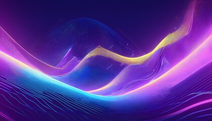 a purple and blue abstract image of a wave 