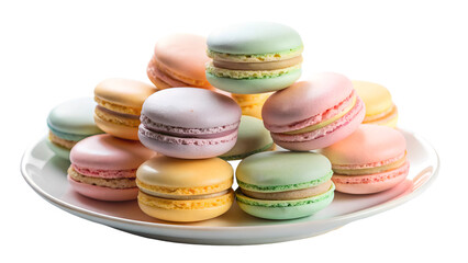 Obraz premium colorful macaroons on a wooden table