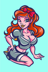 Obraz premium simpatica pinup 03