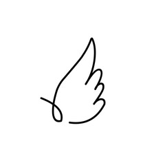 Wing doodle icon