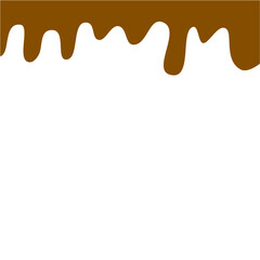 Wave shape top border melted drop