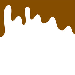 Wave shape top border melted drop