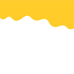 Wave shape top border melted drop