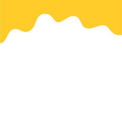 Wave shape top border melted drop