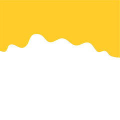 Wave shape top border melted drop