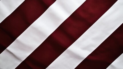 Fototapeta premium Wide maroon and white stripes, detailed and bold on a pristine white background