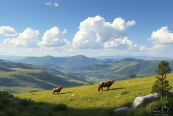 In highland regions creatures celebrate the fertile valleys and