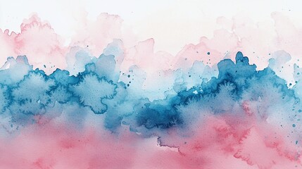 Obraz premium Soft Pastel Watercolor Wash with Gradient Blending and Delicate Effects