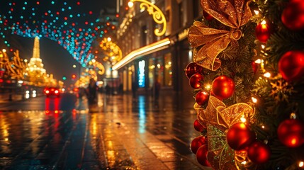 Festive christmas wreath  a beautiful holiday decoration for your home and front door