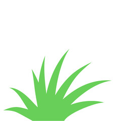 Lawn bush of grass in sketch doodle style