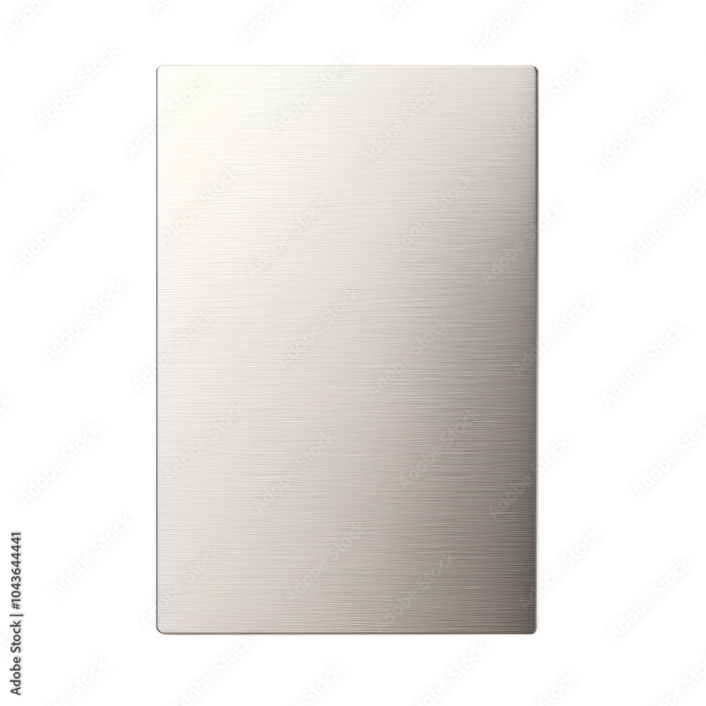 Aufkleber rectangular brushed silver metal surface displaying a fine linear texture, suitable for various appl