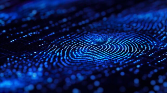 Fingerprint scanning close-up
