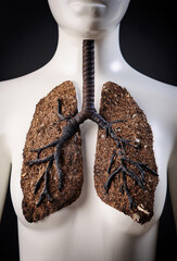 黒くなった肺