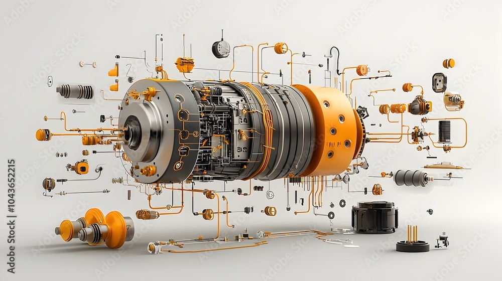 Poster detailed cross section diagram of an electric battery showcasing its internal components and power f