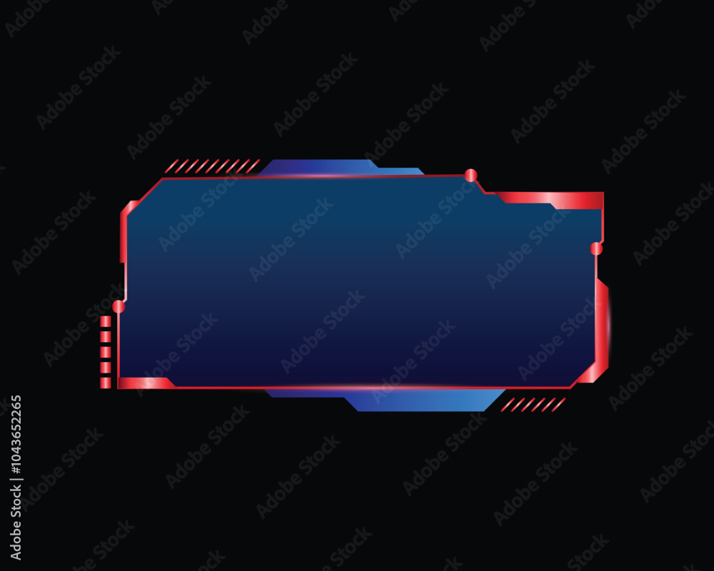 Poster abstract frame technology future interface hud template