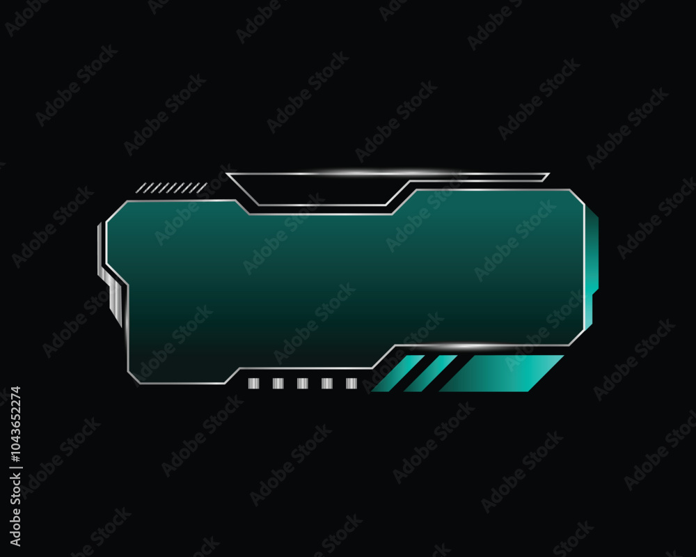 Poster abstract futuristic frame hud ui technology design