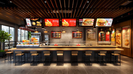 Modern fast food restaurant