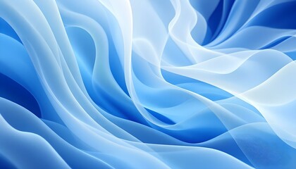 Obraz premium Digital blue fabric wavy curve abstract graphic poster PPT background. Flowing blue fabric texture, perfect for design backgrounds and soft texture themes. abstract featuring elegant fluid blue wave