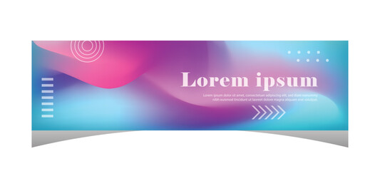 Colorful blur abstract vibrant color banner graphic