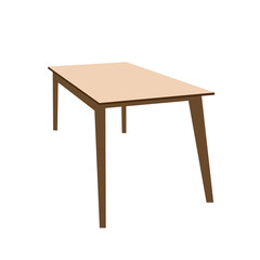 wooden table isolated on white