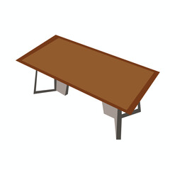 table isolated on white