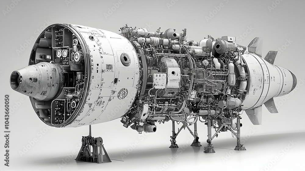 Poster detailed cutaway diagram showcasing the intricate inner workings and complex components of a high te
