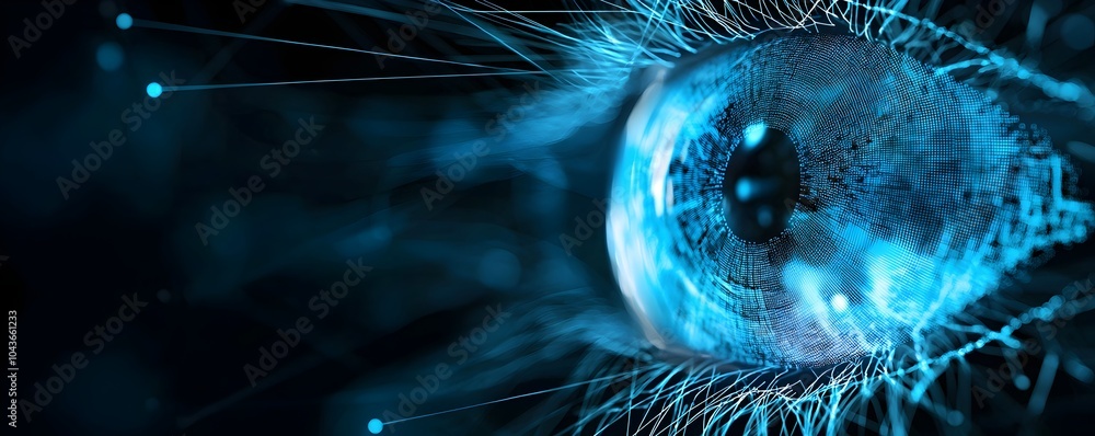 Poster intricate neural connections in retinas central vision region - exploring color detection and visual