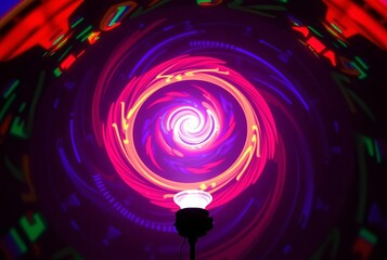 Projection Vortex A spiral shaped projected light fixture with a