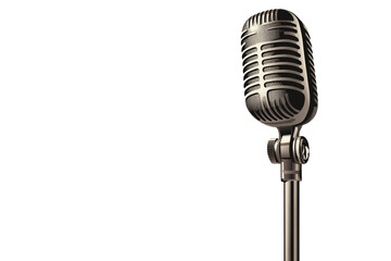 Fototapeta premium Vector Art of a Studio Microphone on White