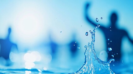 Graceful Synchronized Swimmers in Artistic Water Ballet - Captivating Movements and Elegance Underwater for Stock Imagery