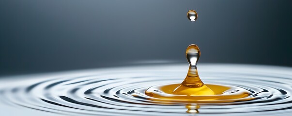 Close-Up of Liquid Drop Nourishing the Eye - Detailed View of Hydration and Eye Care for Health and Wellness