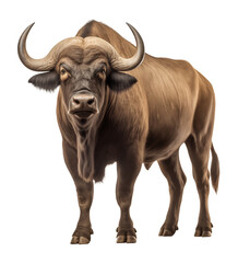Fototapeta premium African Buffalo Isolated on Transparent Background PNG 